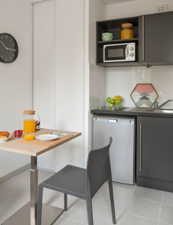 Cuisine Studio, 602 €, 1 Pièce · 18 m² · Montpellier 34090 · Quartier Hôpitaux - Facultés à Montpellier