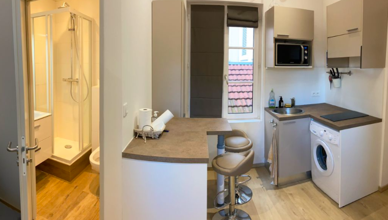 Salle de bain Studio, 550 €, 1 Pièce · 13 m² · Lyon 69006 · Quartier 6e Arrondissement à Lyon