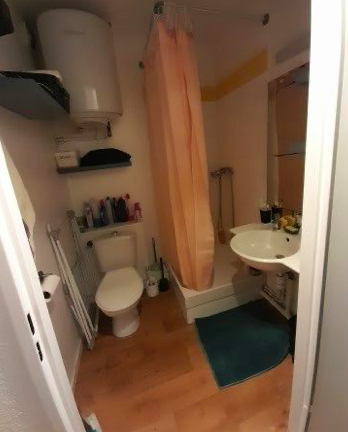 Salle de bain Appartement, 492 €, charges comprises, 1 Pièce · 21 m² · Lille 59800 · Quartier Vieux-Lille à Lille