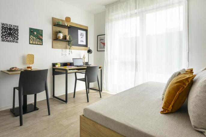 Chambre Studio 449 € charges comprises, 1 Pièce · 17 m² · Clermont-Ferrand 63000 · Quartier Chanteranne - La Glacière à Clermont-Ferrand